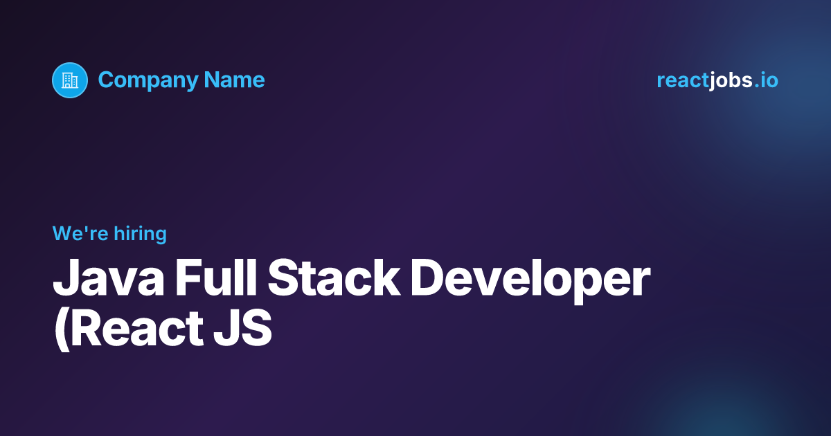 Java Full Stack Developer (React JS) at Tata Consultancy Services