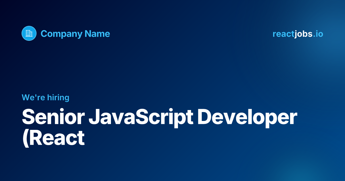Senior JavaScript Developer (React) at EPAM Systems